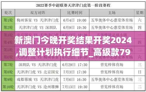 新澳门今晚开奖结果开奖2024,调整计划执行细节_高级款79.869