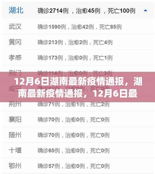 12月6日湖南最新疫情通报,湖南最新疫情通报,12月6日最新动态与防控建议